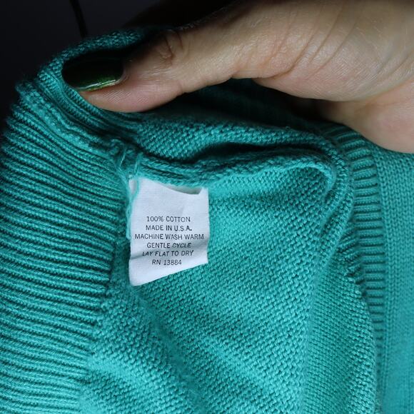 Vintage Titleist Collection Golf Vest XL Green 100% Cotton Made in USA - Picture 4 of 5